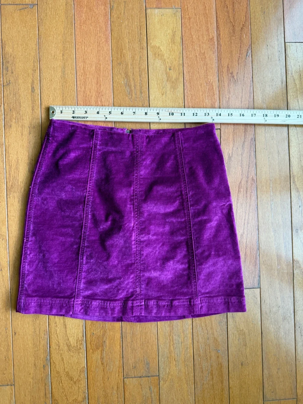 Free People Modern Femme Velvet Mini Skirt Raspberry Size 6
